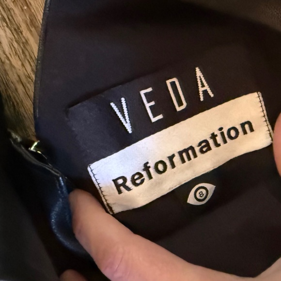 Reformation Veda Zenni Leather Mini Dress - Picture 5 of 8